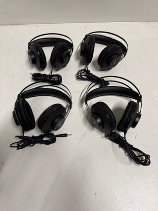 4x Koptelefoon AKG, K52, zwart